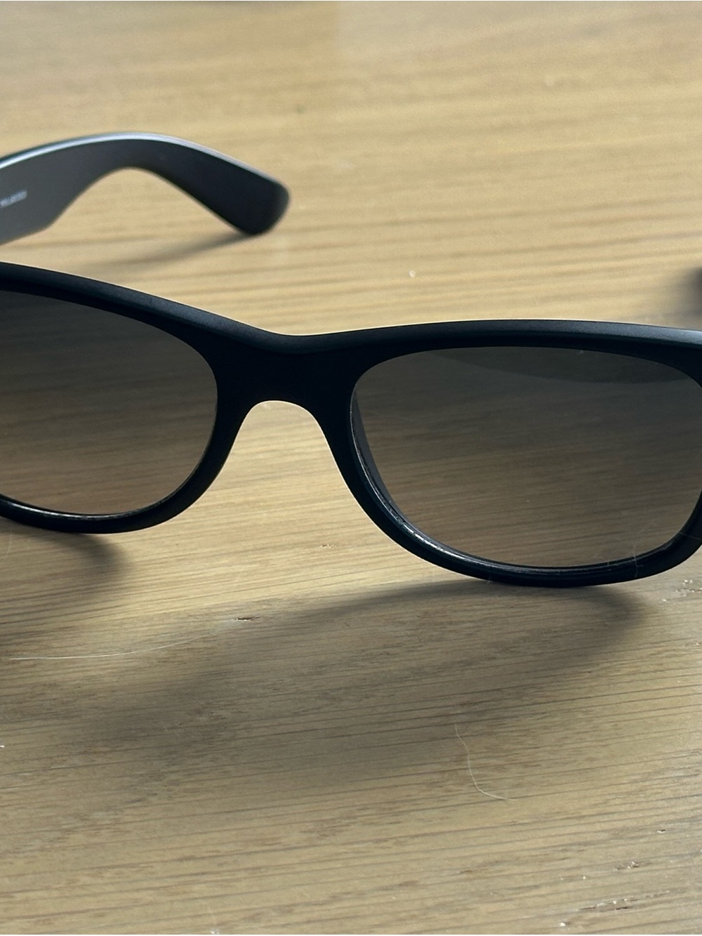 Ray-Ban New Wayfarer Sunglasses - Matte Black Frame